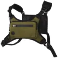 Tactical chest bag for men outdoor sports running vest style phone pocket portable cycling gear - Olive Green