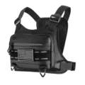 Tactical chest bag waterproof running vest for outdoor sports men and women detail view - Black