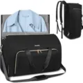 Convertible garment bag travel duffel weekender suit carrier water resistant backpack black - Black