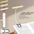 LED clip-on book reading light with 25 beads, 3 color temperatures, and timer function. - 25 LED / Off White