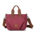 2026 new women canvas shoulder bag casual large capacity tote handbag versatile stylish - Purple