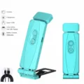 Portable folding eye-caring reading light with type-c charging, 3 colors and 5 brightness levels. - Lake Blue