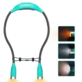 LED neck reading light hands-free portable flexible book light for outdoor night running camping. - Blue