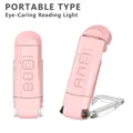 Draagbare LED leeslamp met USB accu, oogvriendelijke klem lamp voor boeken en bureau. - Roze