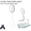 Draagbare ultradunne LED kaart leeslamp met USB opladen en oogvriendelijk boeklicht. - Wit