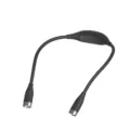 Portable LED neck reading light USB rechargeable flexible book lamp for night running student study - Black