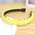 Cerchietto intrecciato giallo da donna, elegante cerchietto in tessuto con denti antiscivolo. - Stile Intrecciato(56#)