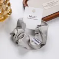 Koreanischer Stil Twill Haargummi grau kartunkiert elastischer Pferdeschwanz Halter Haarschmuck - 2# Hellgrau (Einzelpackung)