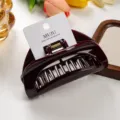 Bequeme burgunderrote PC Mond Haarspange, 10.5cm dicker Haargreifer für Damenstyling. - Burgunderrot