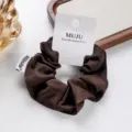 Brauner Stoff Haargummi mit Kartenverpackung, elegantes koreanisches Haarband für Damen. - 4# Braun (Einzelpackung)