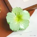 Green Gradient Flower Hair Claw Clip, 7.5cm Resin Floral Shark Clip For Women Girls - Green