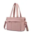 Sac à lunch matelassé rose léger pour femmes, fourre-tout isolant avec bandoulière réglable. - 37 x 14 x 22 cm / Rose foncé