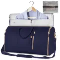 Convertible travel garment bag with suit compartment and duffel space for business trips. - Dark Blue