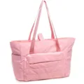 Roze shopper tas voor dames lichte gewatteerde schoudertas grote capaciteit reistas casual - Roze