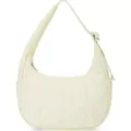 Μοντέρνα Καπιτονέ Τσάντα Ώμου Casual Ημισέληνος Crossbody Κρέμα Λευκό Στυλ Καθημερινά - Μπεζ