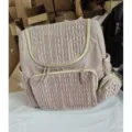 Sac à dos à langer matelassé élégant avec poche avant et mini-pochette, sac de voyage. - Pochettes pour tétine - Camel