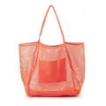 Orange mesh beach bag women tote shoulder bag for swimming travel daily storage large capacity - 39*17*36cm / Orange Red