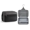 Waterproof hanging travel toiletry bag for men and women, portable cosmetic storage case. - 28 x 11 x 17.5CM / Black