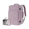 Zaino da viaggio rosa per donna e uomo con borsello da toeletta, porta PC 16 pollici. - Viola chiaro