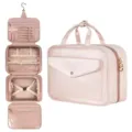 Roze reizen hangende toilettas en make-up cosmetische organizer met meerdere vakken - S / Roze