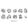Details of retro line art window and butterfly stickers, perfect for DIY journaling and crafts. - 10 Pieces/Pack / White