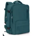 Large capacity travel backpack with USB charging port, durable waterproof business laptop bag for men. - Malachite green