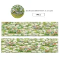Detail tuintekst washi tape stenen pad en bloemen, decoratief landschapsmateriaal, 60mmx2m. - Wit