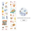 Fresh watercolor snack washi tape cute journal DIY decorative tape 40mm x 2m 1pcs - 40mmx2m / White