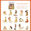 Daily with Pets Sticker Pack 15pcs 6 Styles Cute Girls Dogs Planner Decorative Stickers - Warm Light Together