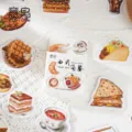 Etori boxed stickers western style simple meal adhesive journal diary decorative planner stickers - 46 Pieces/Pack / Western-Style Light Meals