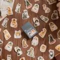 Vintage cat stickers box 46 pcs cute animal DIY decorative stationery waterproof label - Hello, Cat