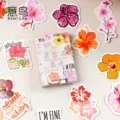 Boxed floral stickers set, hibiscus theme decorative planner journaling stickers. - Hibiscus in Bloom