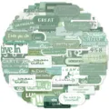 Green aesthetic motivational quote stickers set for journal scrapbooking stationery DIY crafts. - Green Motivational Stickers