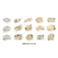 Vintage retro newspaper postal torn stickers for DIY journal and phone decoration 30pcs - 30 Pieces/Pack / White