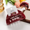 Weiche Silikon Haarklammer für Damen, rutschfester Halbmond Haargreifer für sicheren eleganten Halt. - Burgunderrot
