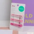 Dopamin rosa Metall Haarklammer 3er Set, süße Pony Haarnadel für Damen und Mädchen Alltag. - 1# Quadratisch