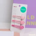 3er Set rosa Metall Haarspangen im süßen Dopamin Stil für Pony und alltägliches Haarstyling. - 3# Wassertropfen
