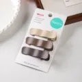 Metall Haarklammern 3er Set schicke kaffeefarbene Seitenklammern für Damen Haaraccessoires - 3 Stück/Packung / Kaffee