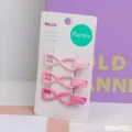 Set de 3 pinces à cheveux en métal rose dopamine, joli design nœud pour frange et coiffure. - 6# Noeud Papillon