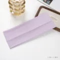 Solid color ribbed sports headband, elastic knit sweat-absorbing hair band for running fitness. - Purple