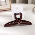 Dunkelbraune Haarklammer für Damen, stilvolles Crossover-Design Haarklammer mit Displaykarte. - Lange Streamer