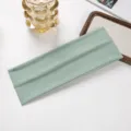 Green ribbed sports headband for fitness, running and yoga. Sweat-wicking stretchy hair band. - 12# Dark Green