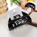 Schwarze Silikon Haarklammer, Mondsichel Haargreifer für Damen Haarstyling Accessories. - Schwarz