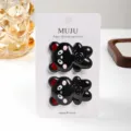 Süße Cartoon Panda Haarspangen 2er Set, süße tierische Haarspangen für Mädchen und Kinder. - Panda / 2 Stück pro Packung / Schwarz