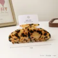 Schildpatt Haarklammer Acetat Haarklammer Hai Clip Kartenmontiert Haarschmuck 11cm - 1# Leopard Kaffee (Kartenverpackung)