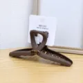 Matter braune Haarklammer Clip, große Haarklammer für dickes Haar, stilvolles Accessoire. - 2# Gekreuztes Kaffeebraun (Kartenverpackung)