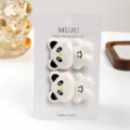 Süße Cartoon Panda Haarklammern 2er Set süße Entenschnabel Clips für Mädchen Haarschmuck. - Panda / 2 Stück pro Packung / Beige