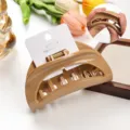 Weiche Silikon Haarklammer Halbmond Form braune Haarspange für Damen Styling 10.5cm - Kaffee