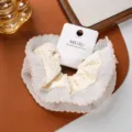 Doppelschichtige Spitzen-Haargummis mit Kartenverpackung, elegantes Design mit braunem Rand. - 2# Kaffeebrauner Rand (Kartenverpackung)