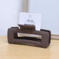 Mattbraune quadratische Haarklammer für dickes Haar, stilvolles tägliches Haarstyling-Tool. - 4# Quadratisches Kaffeebraun (Kartenverpackung)